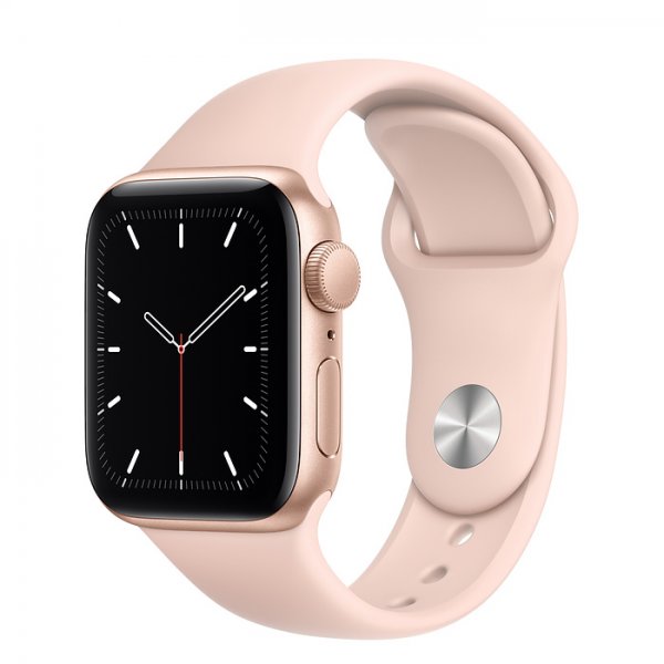 apple watch series 3 gps 42mm gold aluminum case with pink sand sport band