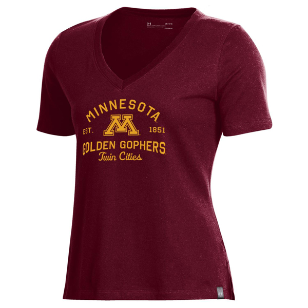 Under Armour Women’s Minnesota Golden Gophers Twin Cities V Neck T ...