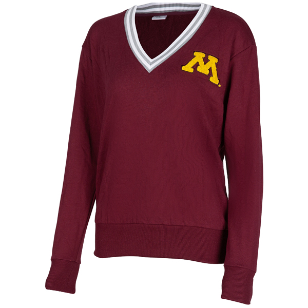 women's v neck varsity sweater