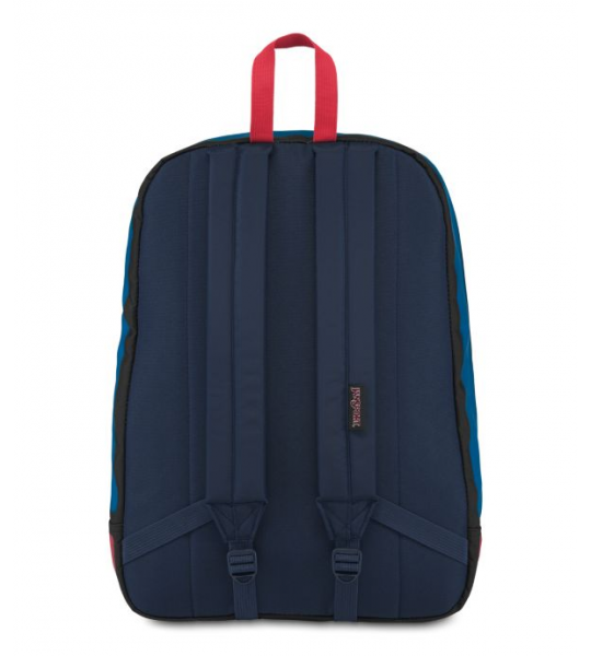 red white and blue jansport backpack