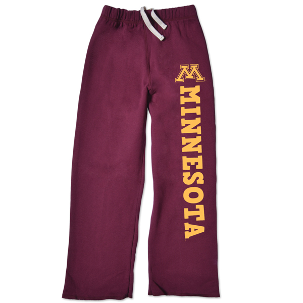 university gold sweatpants