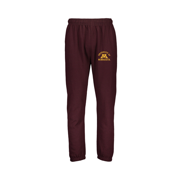 university gold sweatpants