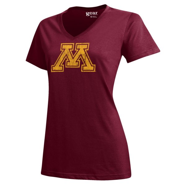 Gear for Sports Women's V-Neck Minnesota M T Shirt | University of ...