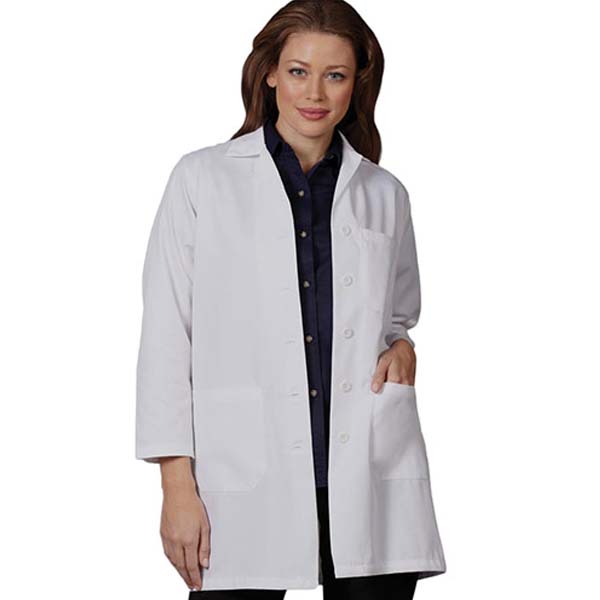 Women's Skimmer Length Lab Coat School of Nursing Logo | University of ...